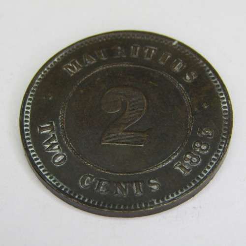 1883 Mauritius Two Cent 2c - XF+