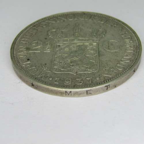 1937 Netherlands silver 2 1/2 Gulden