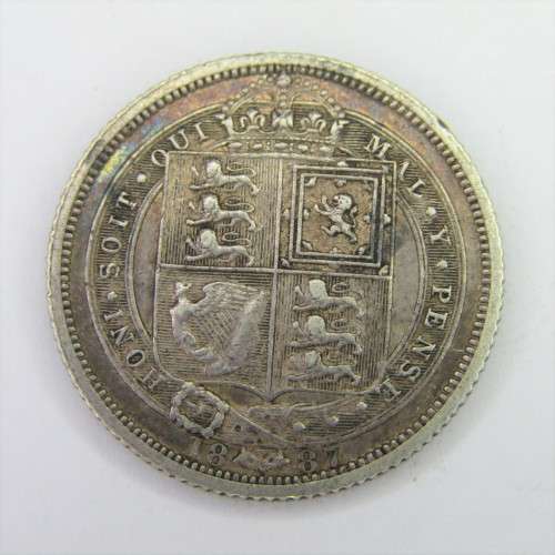 1887 Great Britain Sixpence - XF+