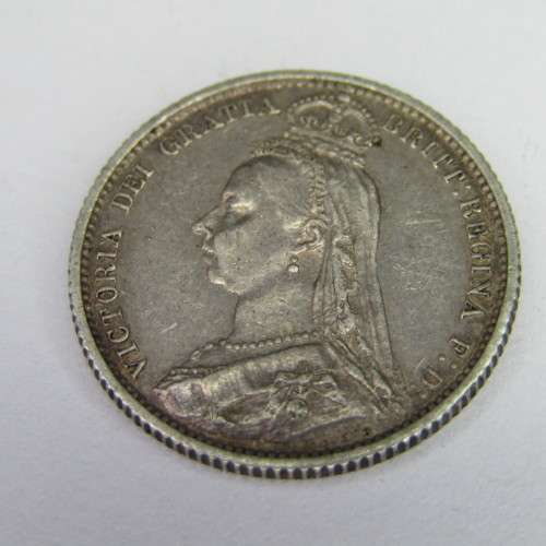 1887 Great Britain Sixpence - XF+