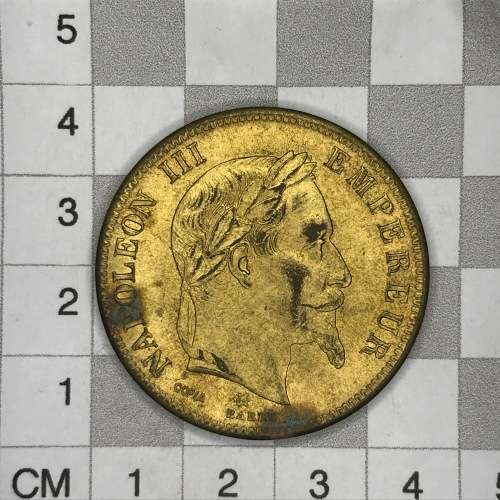 Napoleon 3 contemporary copy of 1869 gold 100 Franc piece