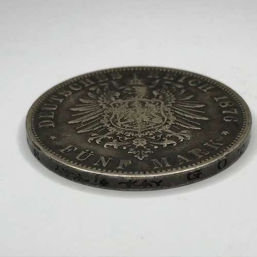 1876 A German Prussia 5 Mark crown size coin - VF+