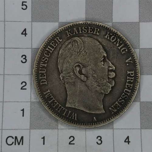 1876 A German Prussia 5 Mark crown size coin - VF+