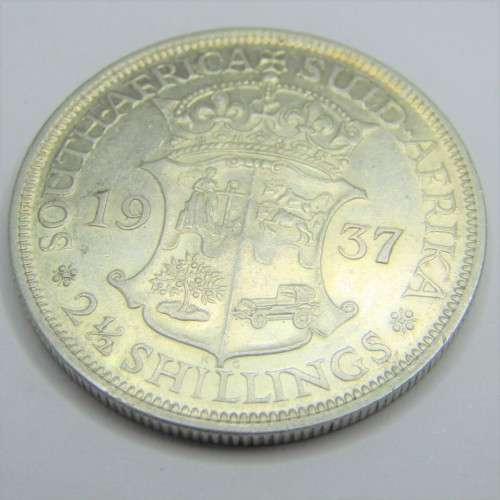 1937 SA Union Half Crown 2 1/2 Shilling - VF with lustre