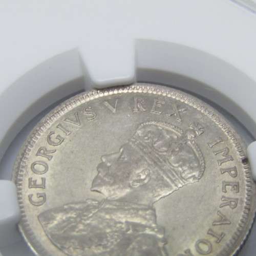 1927 SA Union shilling graded AU55 by NGC