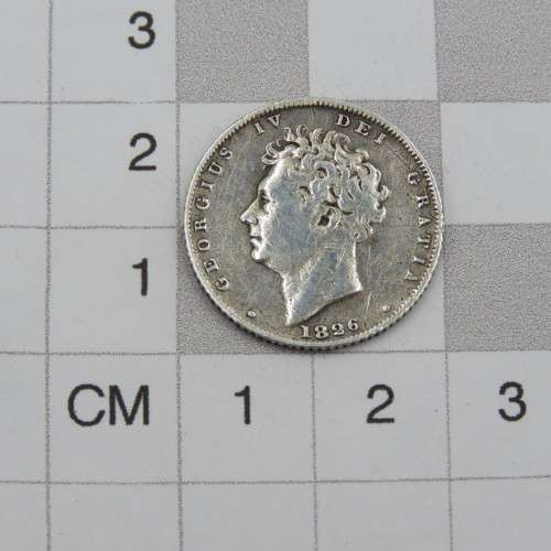 1826 Great Britain George 4 sixpence