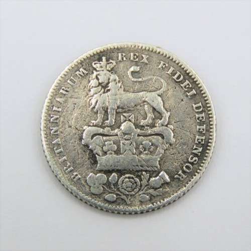 1826 Great Britain George 4 sixpence