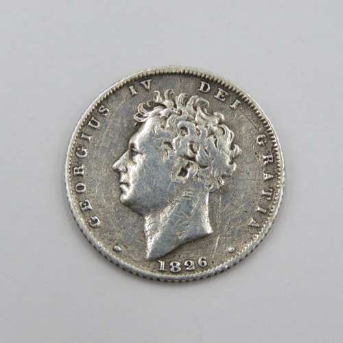 1826 Great Britain George 4 sixpence