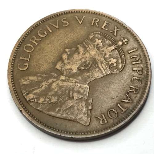 1934 Bronze Penny with 4 printed askew