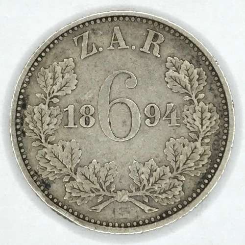 1894 Kruger sixpence in - VF+