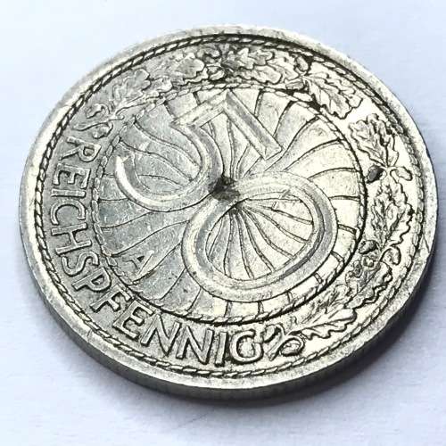 1928 A Germany Weimar Republic 50 Reichspfennig - XF