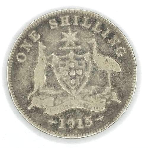 1915 Australia shilling with ``H`` mintmark