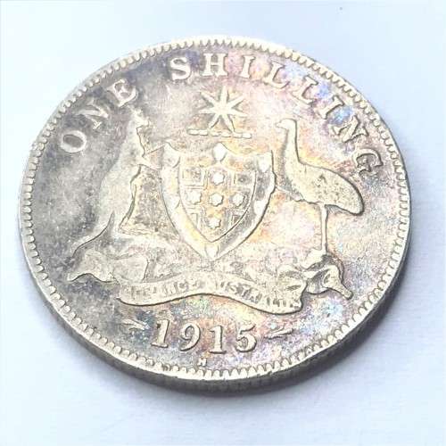 1915 Australia shilling with ``H`` mintmark
