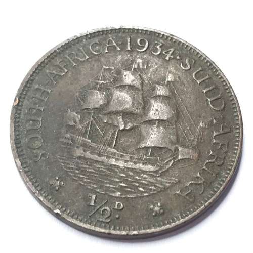 1934 SA Union half penny - Fine