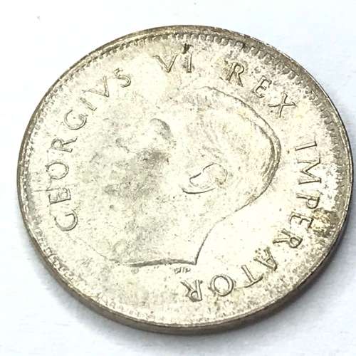 1941 SA Union Threepence 3d - cracked die