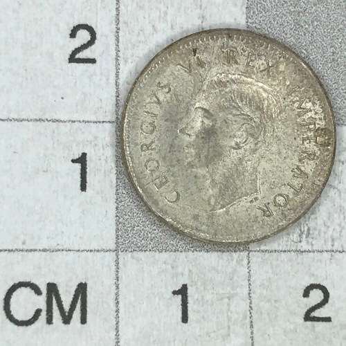 1941 SA Union Threepence 3d - cracked die