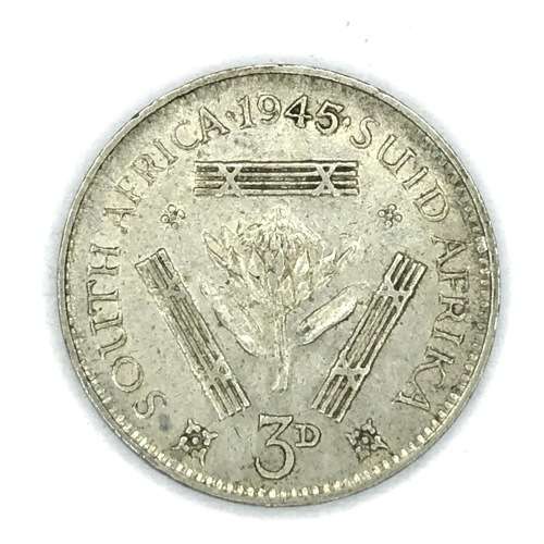 1945 SA Union Threepence tickey - EF+