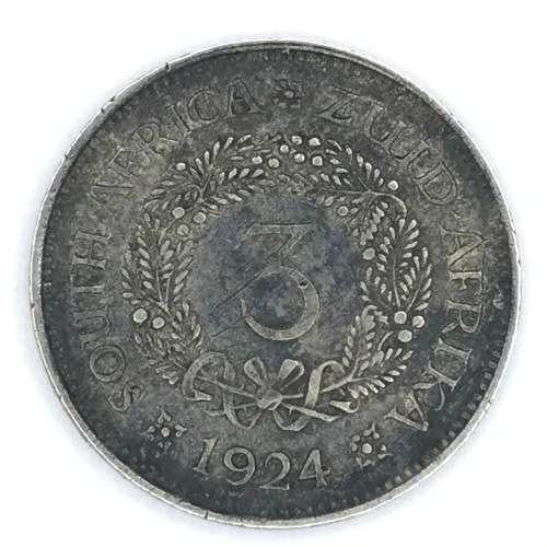 1924 SA Union Threepence 3d - VF