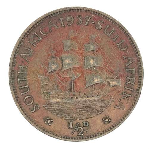 1937 South Africa Half Penny - VF+