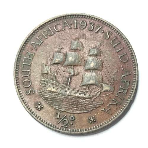 1937 South Africa Half Penny - VF+