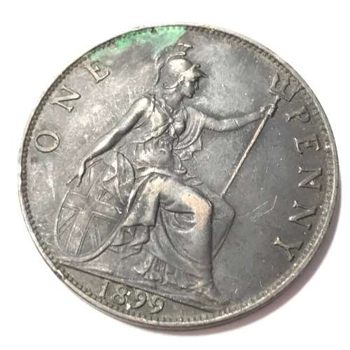 1899 Britain penny - Extra fine to AU condition - Lovely coin