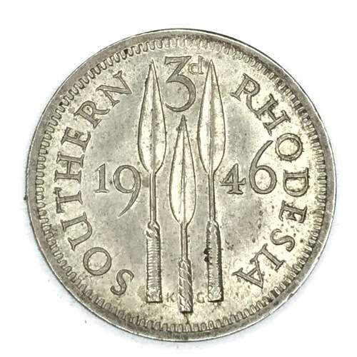 1946 Southern Rhodesia Threepence - AU
