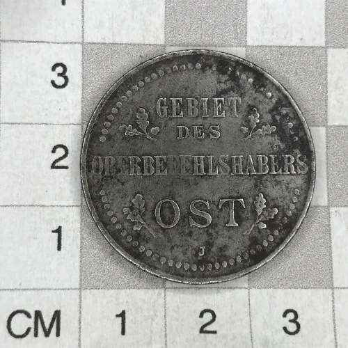 1916 German Empire military issues WW1 2 Kopeks and 3 Kopeks - Iron coins