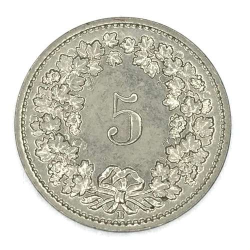 1933 Switzerland 5 Rappen - Nickle - Uncirculated