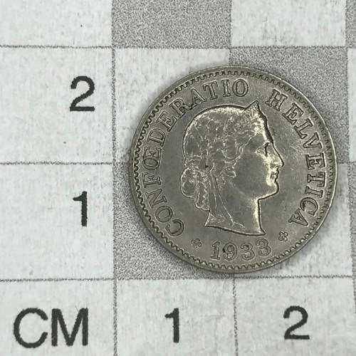 1933 Switzerland 5 Rappen - Nickle - Uncirculated