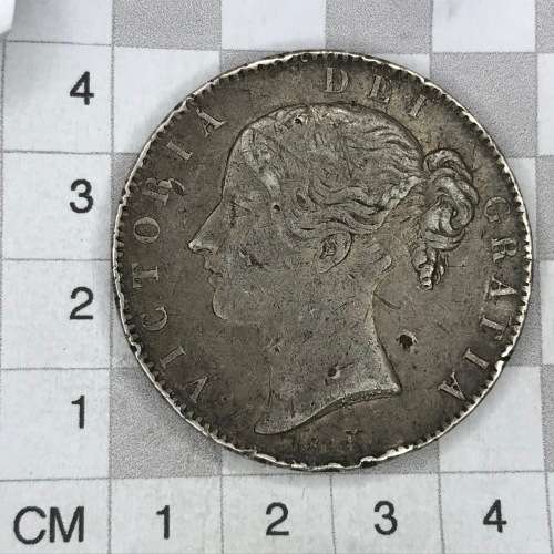 1844 British Crown - Young Head Victoria - Very Scarce
