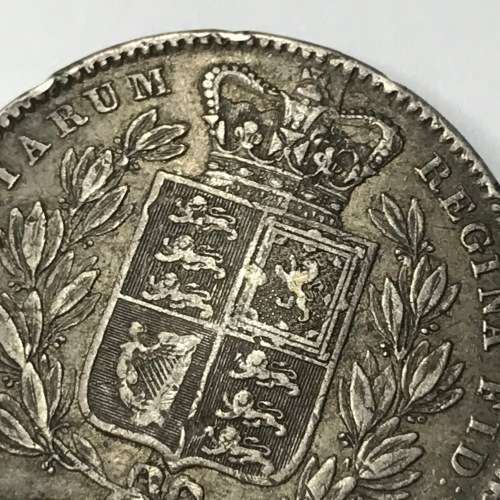 1844 British Crown - Young Head Victoria - Very Scarce