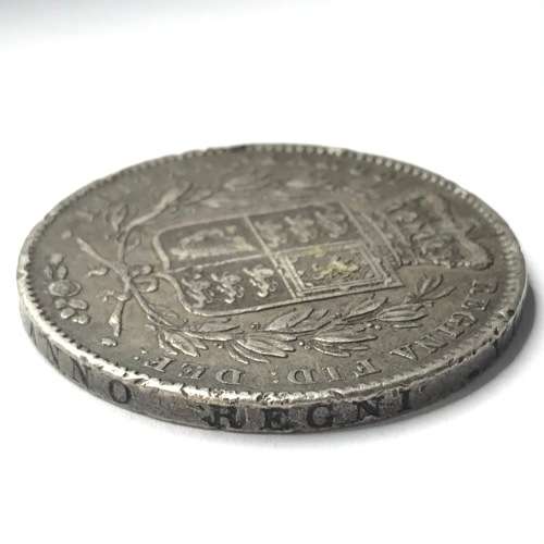 1844 British Crown - Young Head Victoria - Very Scarce