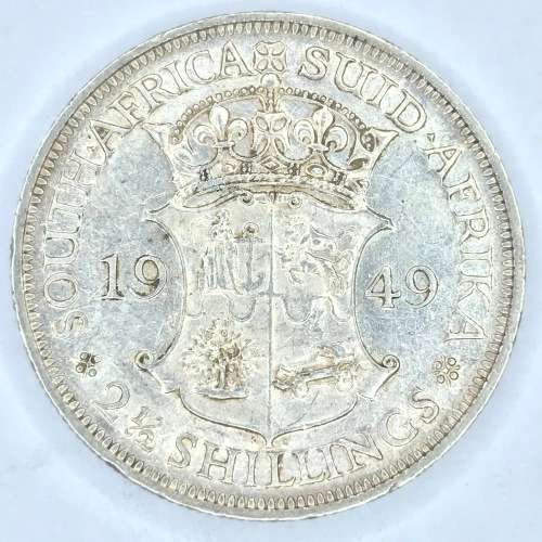 1949 SA Union Half Crown - EF+/AU - Only 1891 minted