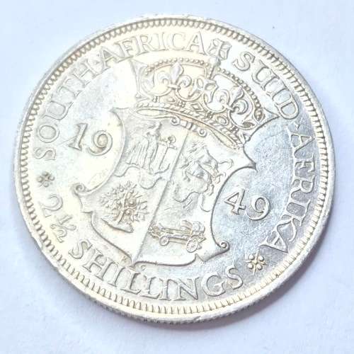 1949 SA Union Half Crown - EF+/AU - Only 1891 minted