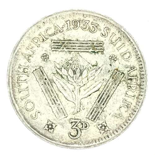 1933 SA Union Threepence - AU