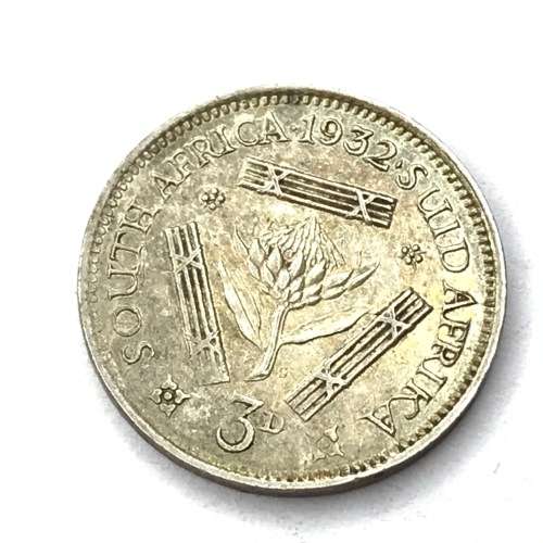 1932 SA Union 3d tickey - AU