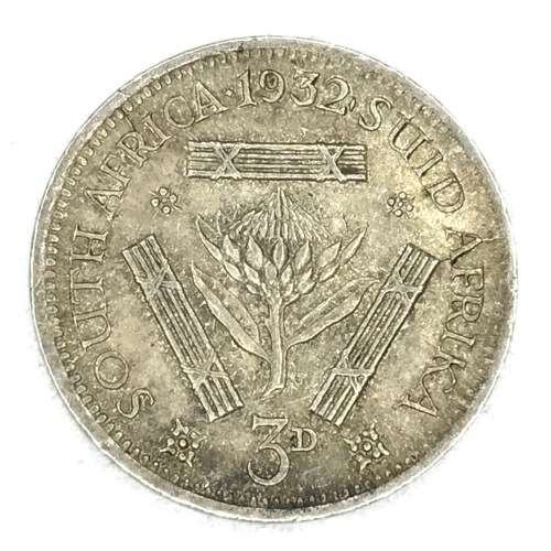1932 SA Union 3d tickey - EF