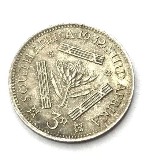 1932 SA Union 3d tickey - EF
