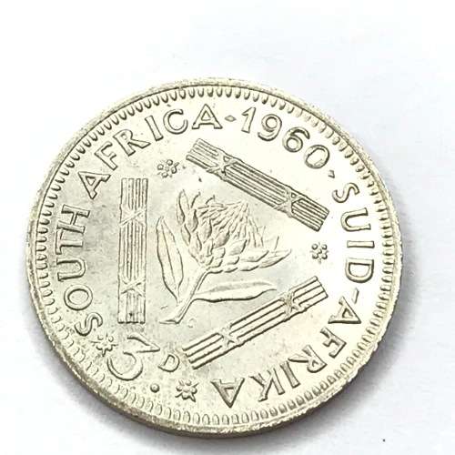 1960 SA Union 3d tickey - UNC - grade this one