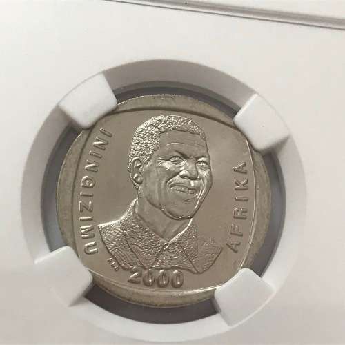 2000 RSA Mandela R5 graded MS 65 by NGC
