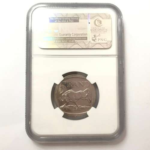 2000 RSA Mandela R5 graded MS 65 by NGC