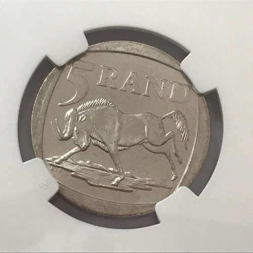 2000 RSA Mandela R5 graded MS 65 by NGC