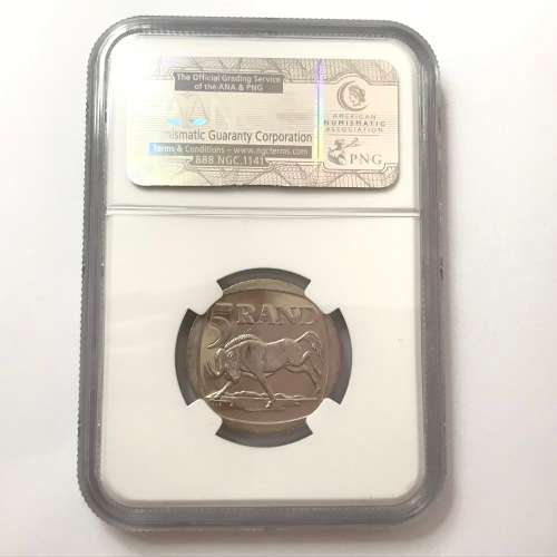 2000 RSA Mandela R5 graded MS 65 by NGC