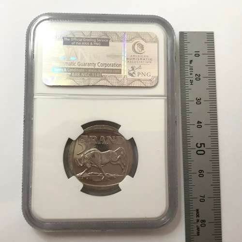 2000 RSA Mandela R5 graded MS 65 by NGC