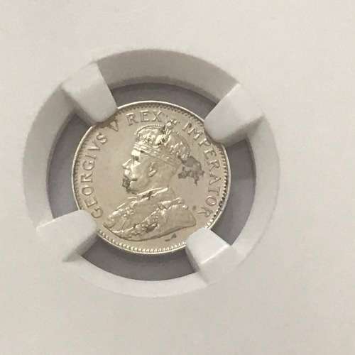 1923 SA Union 3 pence graded PF 63 by NGC