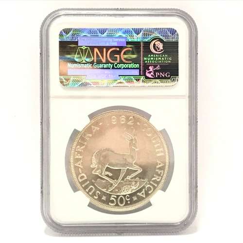 1962 RSA Scarce 50c graded proof 64 by NGC - Only 3844 minted