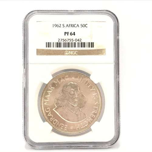 1962 RSA Scarce 50c graded proof 64 by NGC - Only 3844 minted