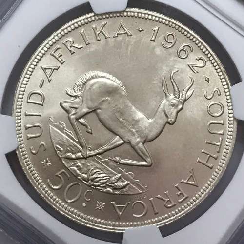 1962 RSA Scarce 50c graded proof 64 by NGC - Only 3844 minted