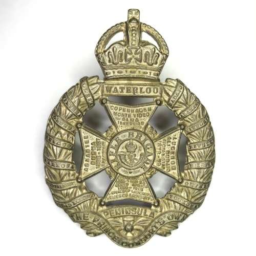 Great Britain - The Rifle Brigade Prince Consorts Own, cap badge - Kings Crown
