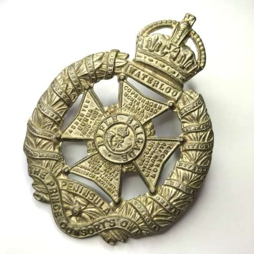 Great Britain - The Rifle Brigade Prince Consorts Own, cap badge - Kings Crown